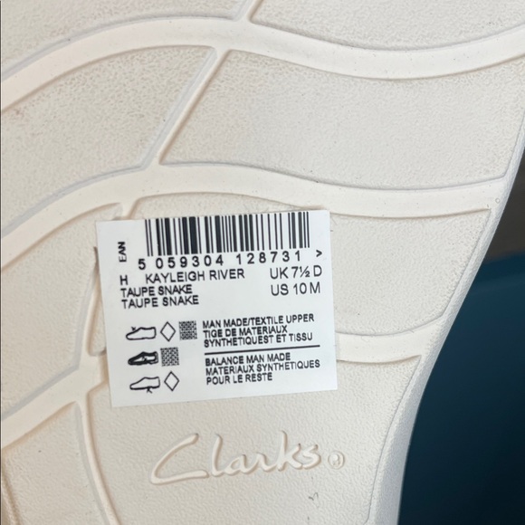 NWT - Clarks Women’s Kayleigh River Taupe Snake Slip-On Loafers - Size 10 - Picture 3 of 7